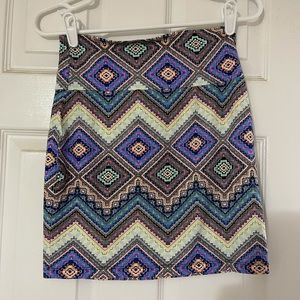 CHAROLETTE RUSE pattern bodycon skirt